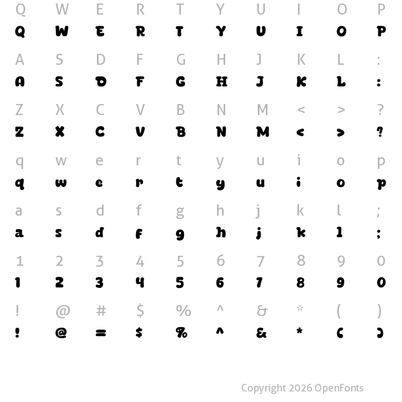 Character Map of Dogways Regular