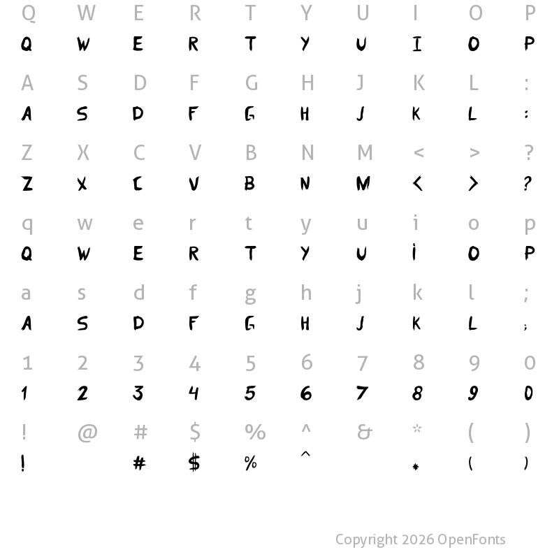 Character Map of Dom Parquim Regular