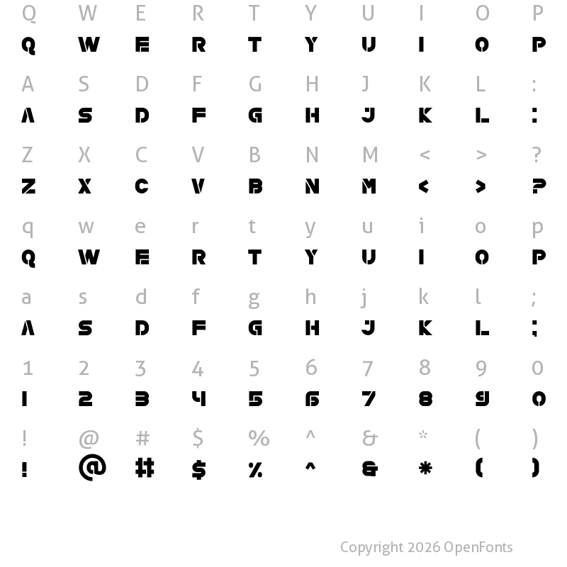 Character Map of DORIMOUS Bold