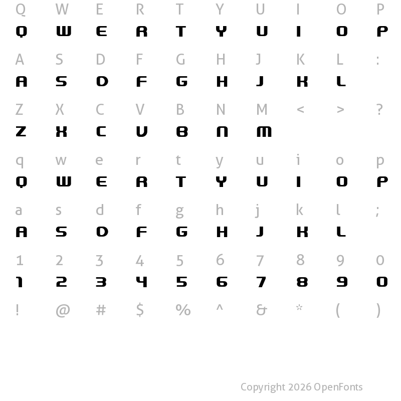 Character Map of Double Dose Regular