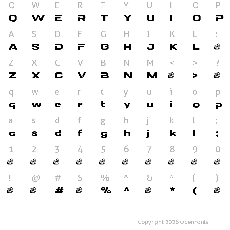 Character Map of DOVENS Personal Use Semi Bold