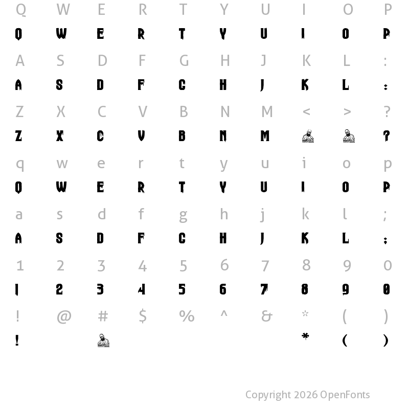 Character Map of Dracul Hotel Regular