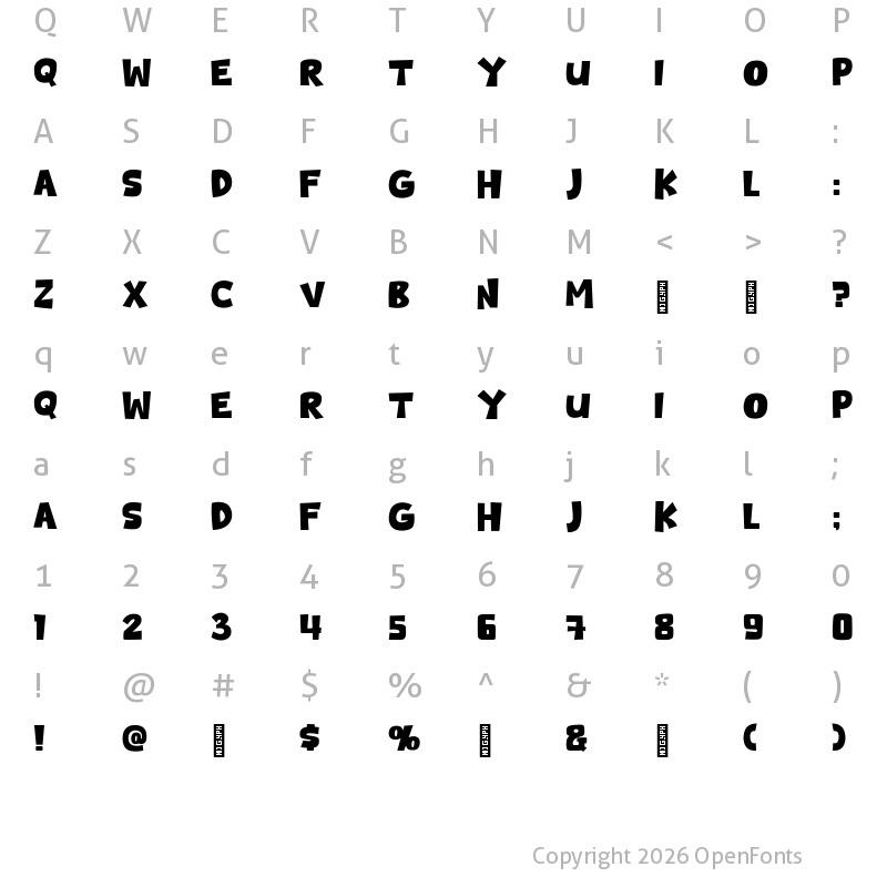 Character Map of Dragon Fruit Days Regular