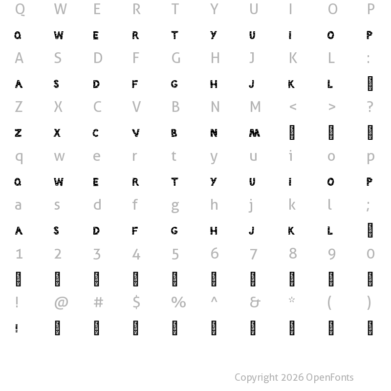 Character Map of Drake Viewz Regular