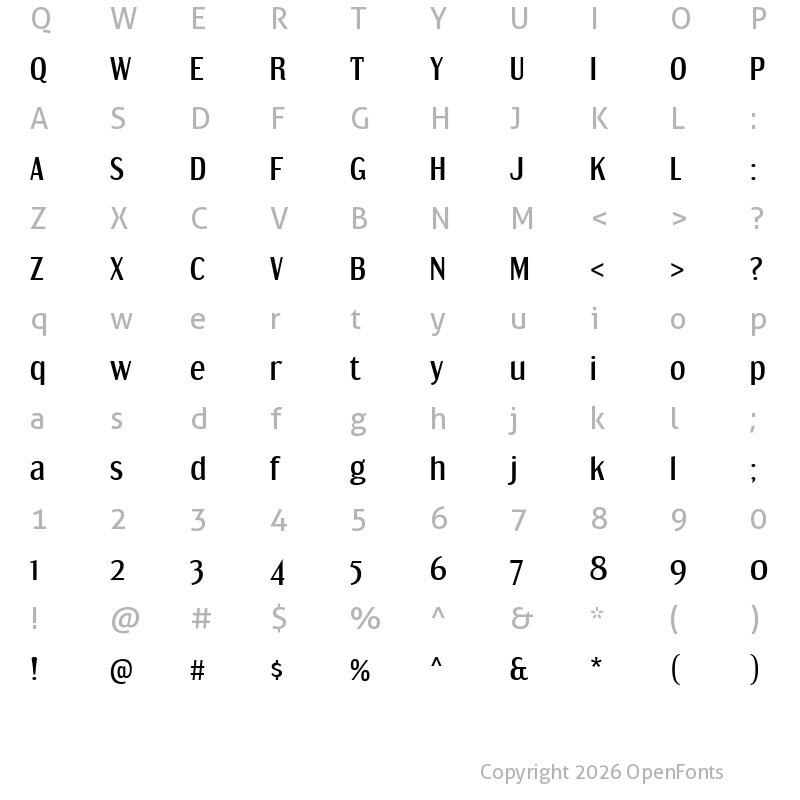 Character Map of Dream Orphanage Regular