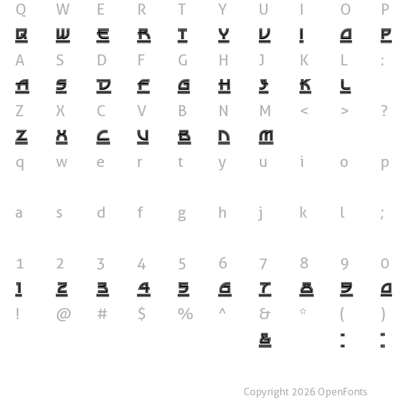 Character Map of Drive-Thru Regular
