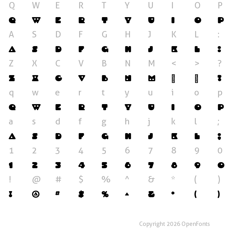 Character Map of Droog Heavy