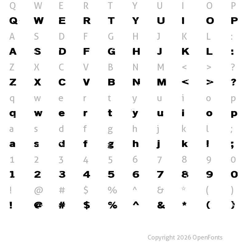 Character Map of DSIODRER2 Regular