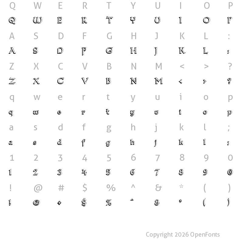 Character Map of Dumbledor 3 3D Regular