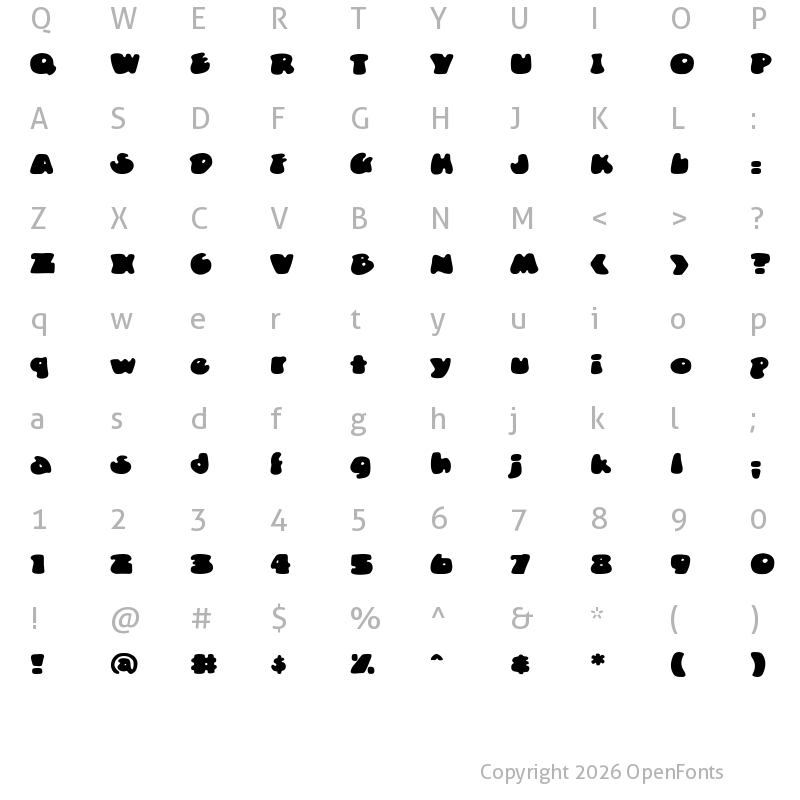 Character Map of DunceCap BB Regular