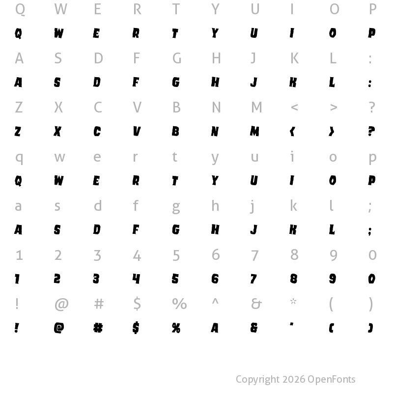 Character Map of Dusk Demon Rotated 2 Regular