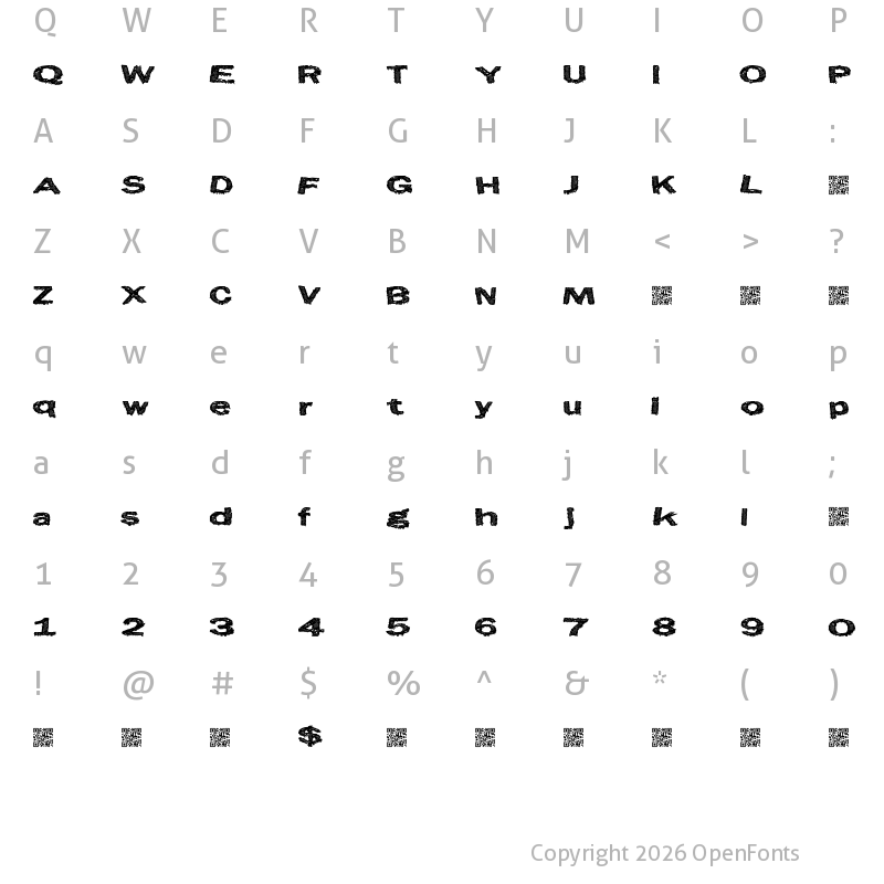 Character Map of EastCity Regular