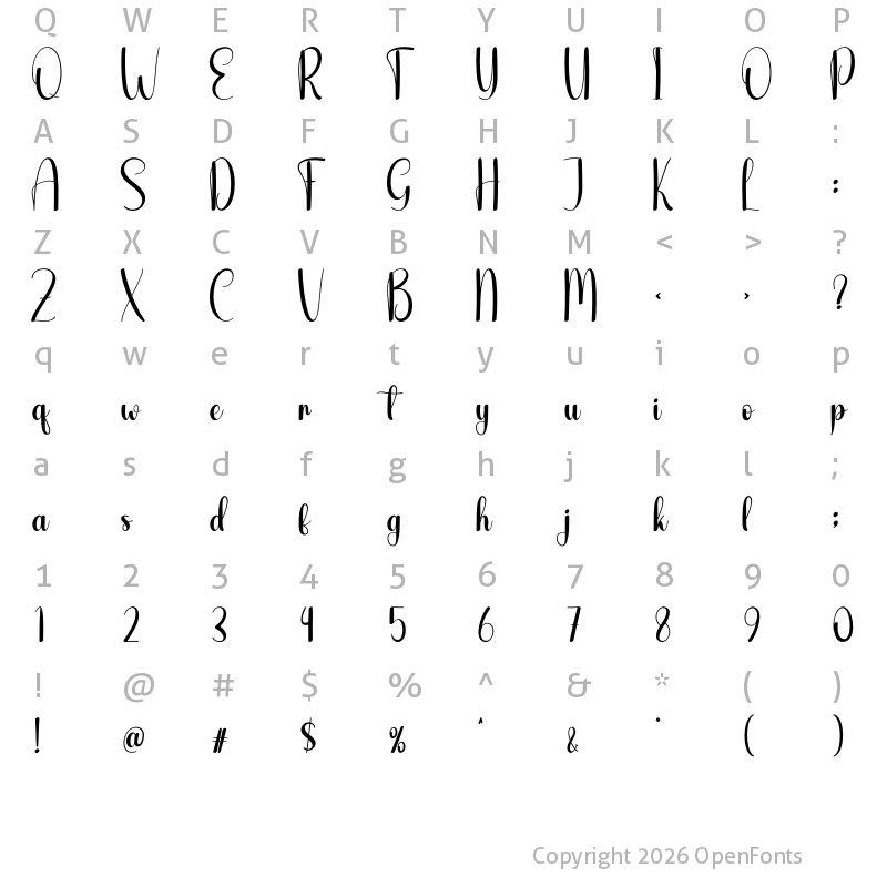 Character Map of Easter Onion Regular