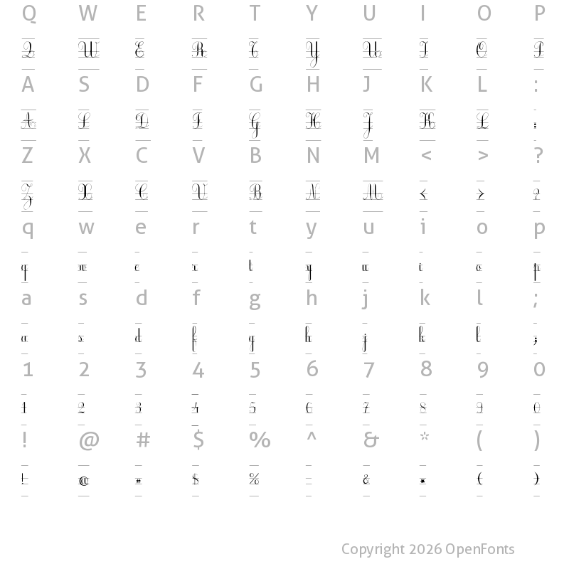 Character Map of Ecolier_CP Regular
