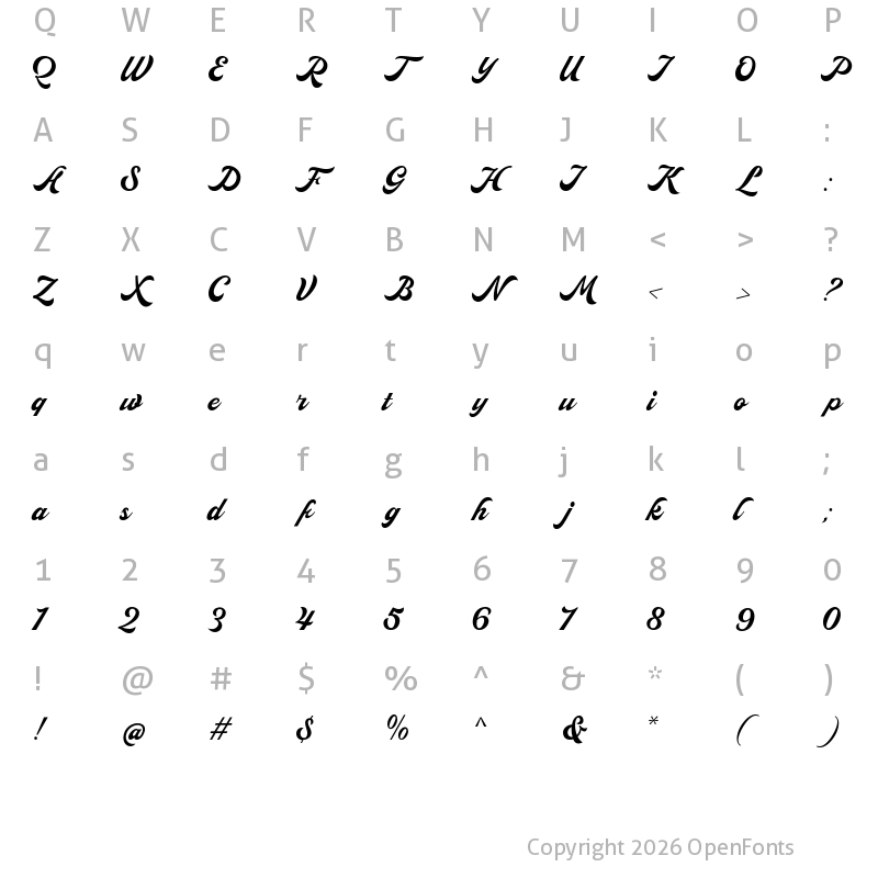 Character Map of ED Ashglen Regular