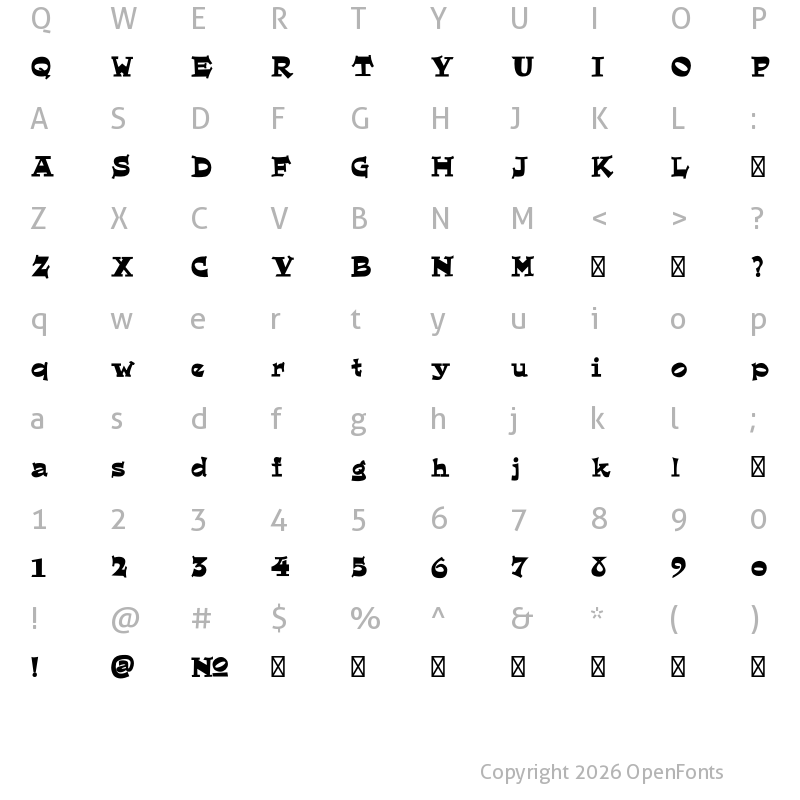Character Map of El Dorado Bold Demo Bold