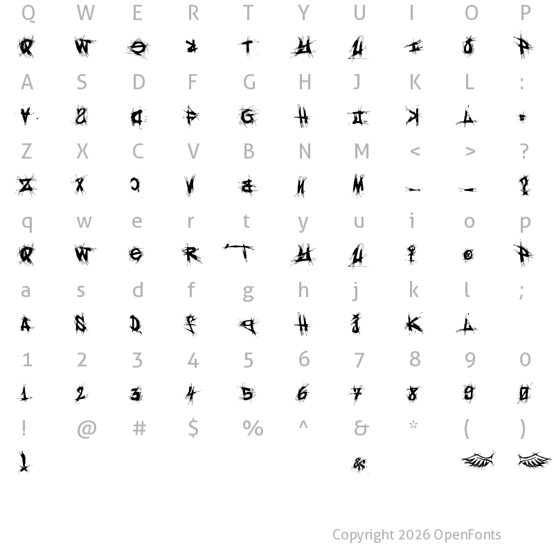 Character Map of el&font gohtic! Regular