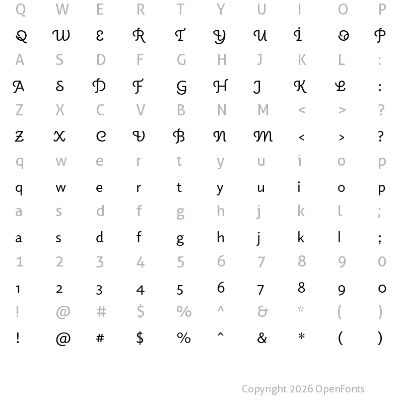 Character Map of Elido Deco Initials Regular