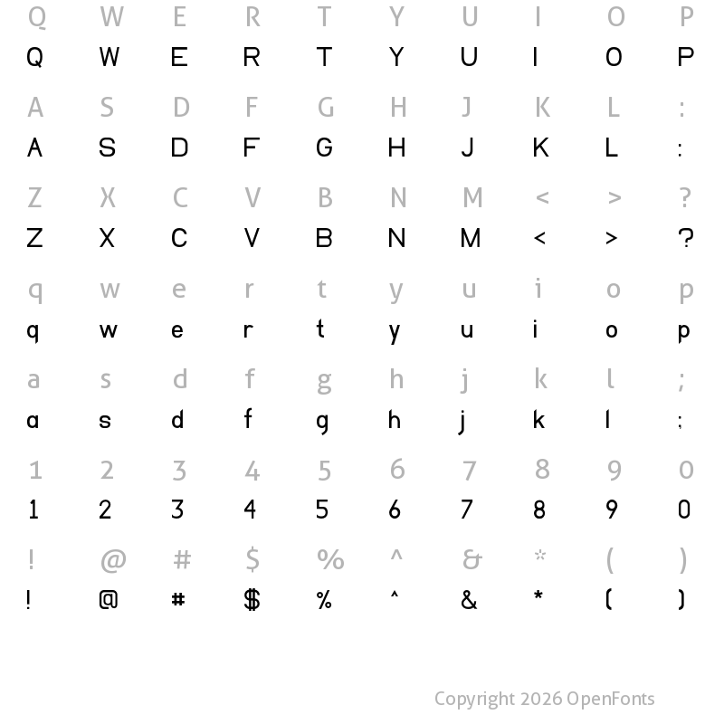 Character Map of Elliptica Regular