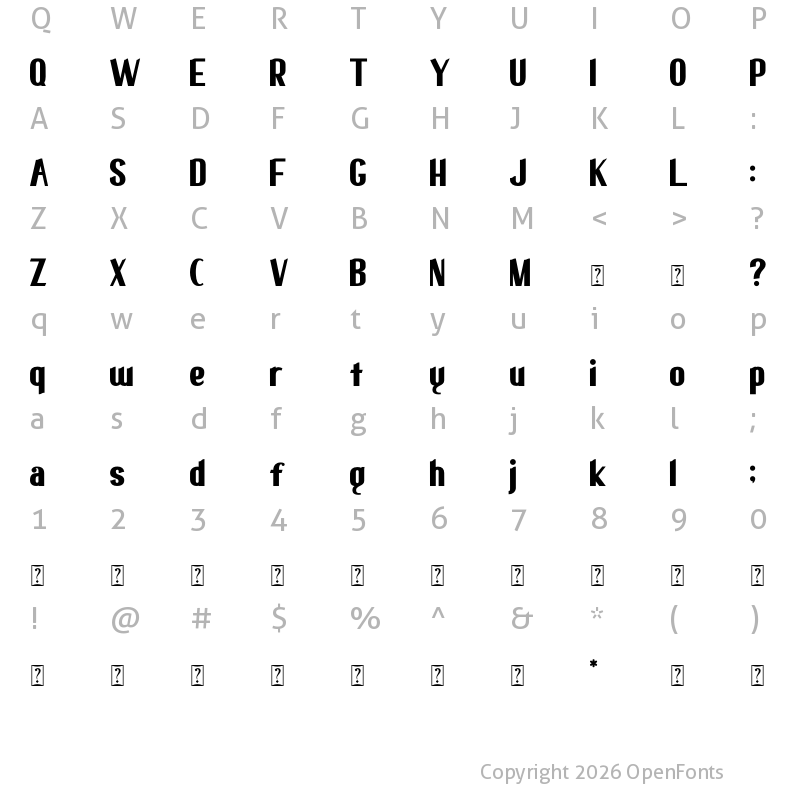 Character Map of elma 03 Regular