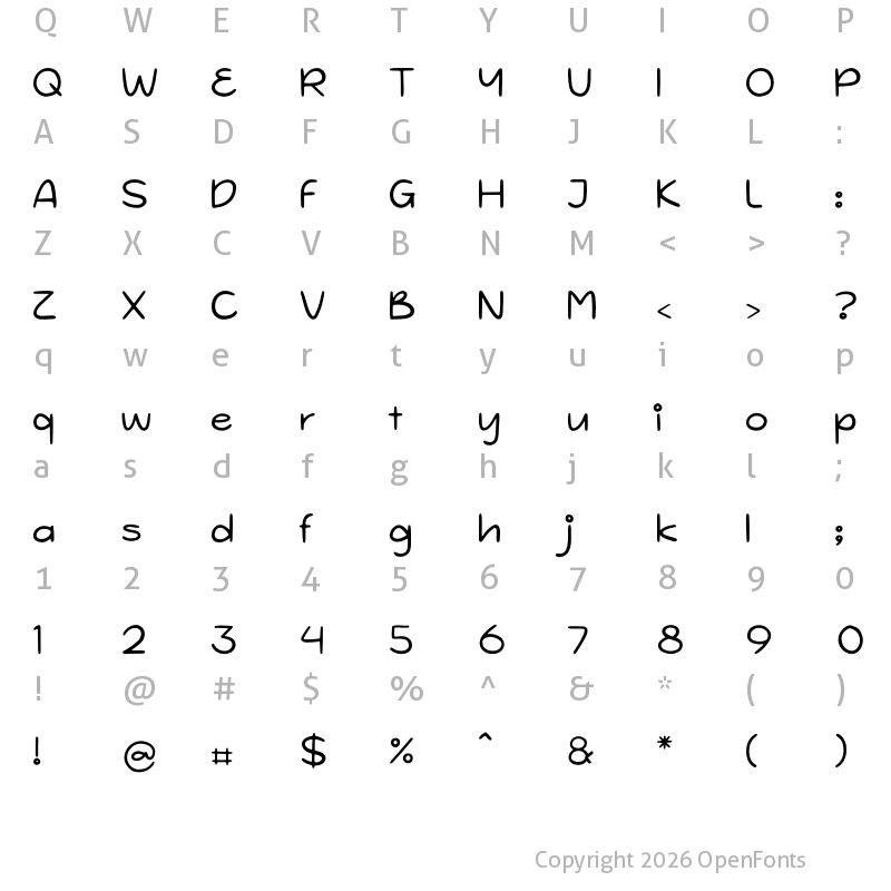 Character Map of ELYIAN GLOO Regular