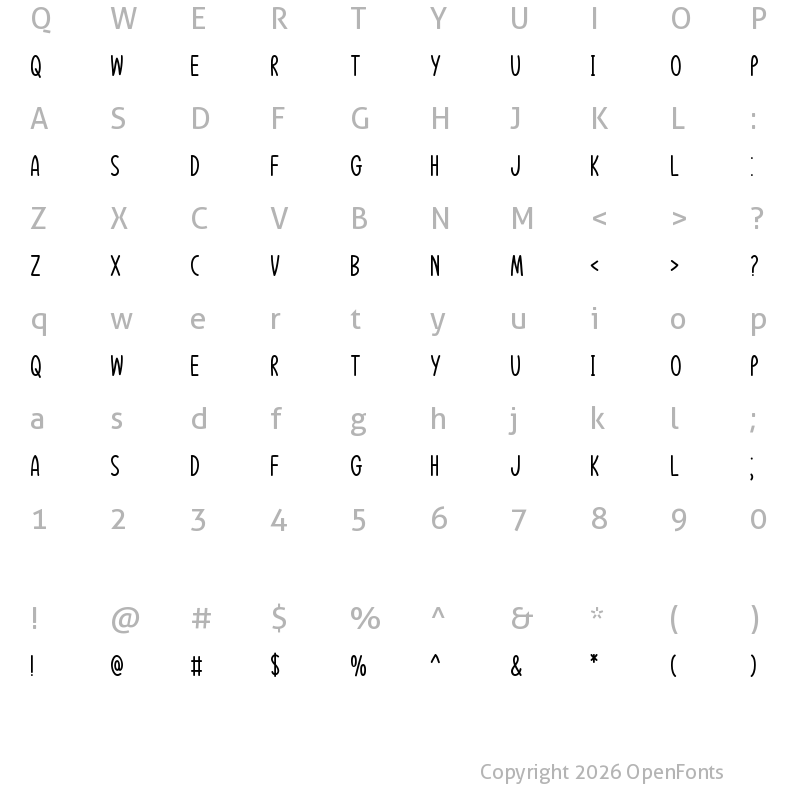 Character Map of Emotional Expression Regular
