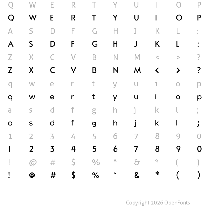 Character Map of En Phanith Ram Regular