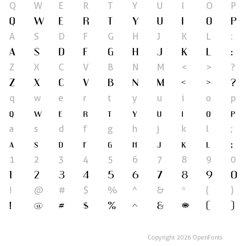 Character Map of Engebrechtre Expanded