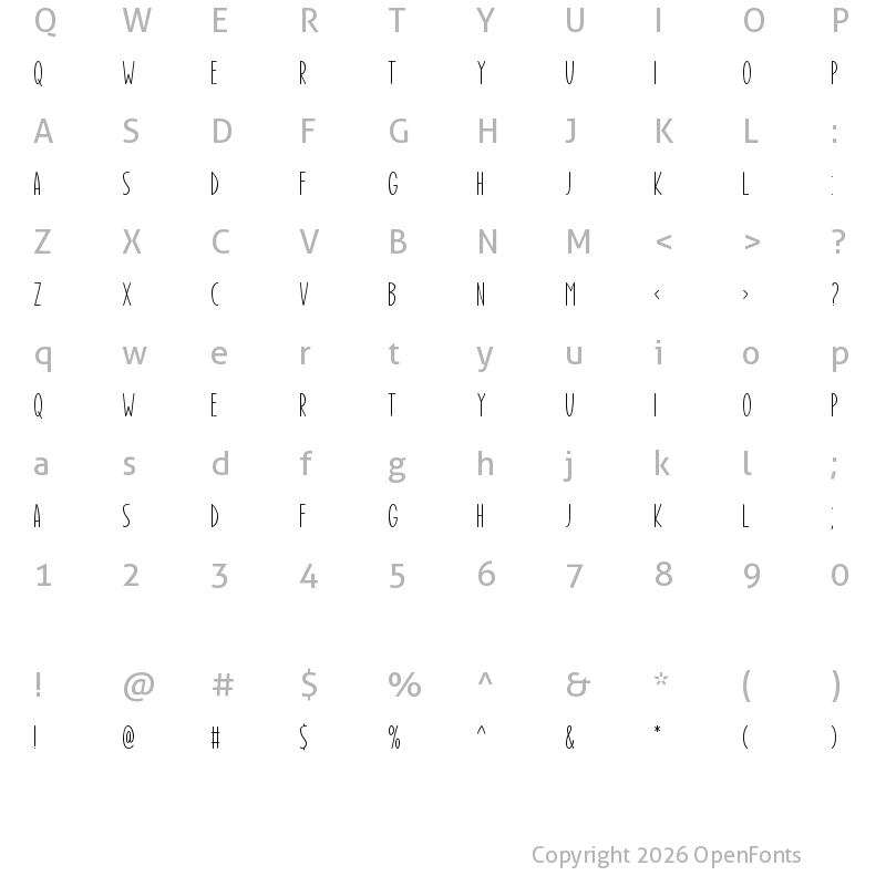 Character Map of Enjoy Christmas Regular