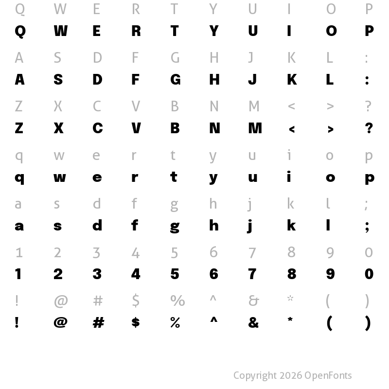 Character Map of Epilogue Black