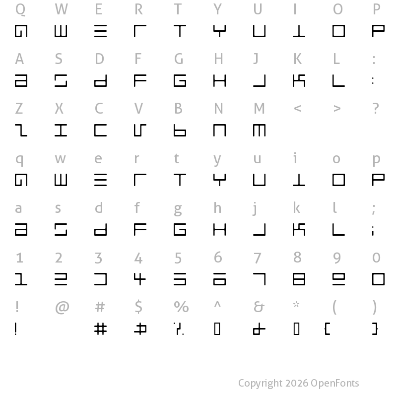Character Map of Eppy Evans Round Light Regular
