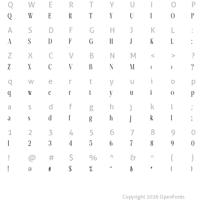 Character Map of Erangle Regular