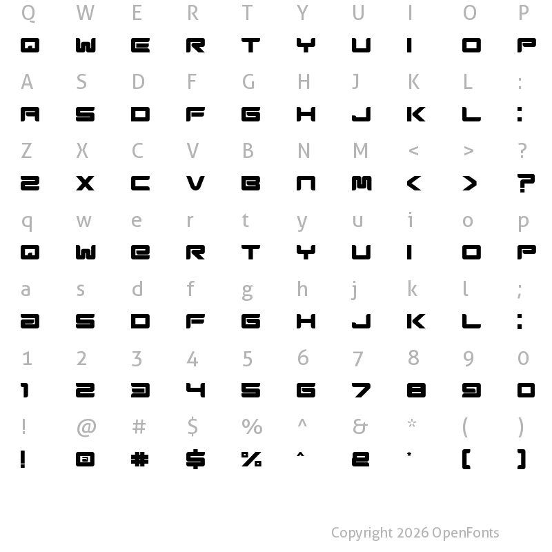 Character Map of Esba Rounded
