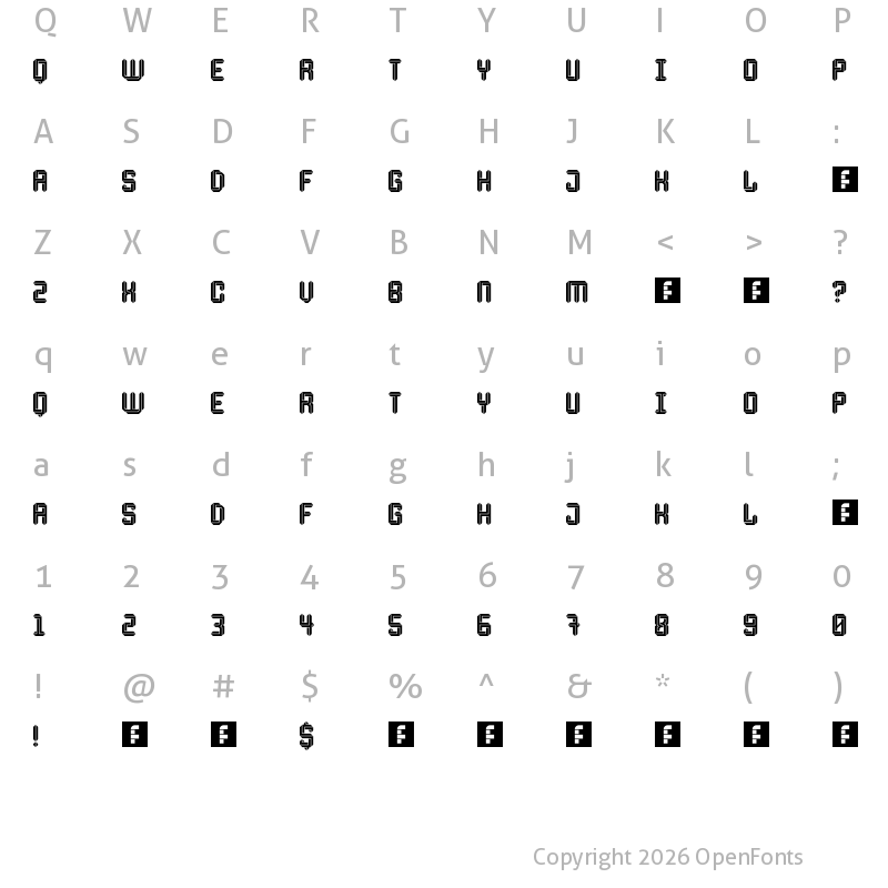 Character Map of Escheresk Regular