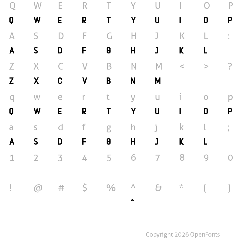 Character Map of Escopedia Black