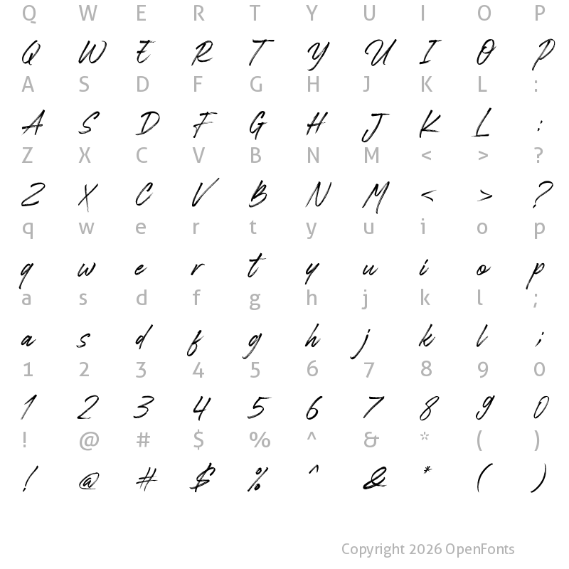 Character Map of Espander Italic Italic