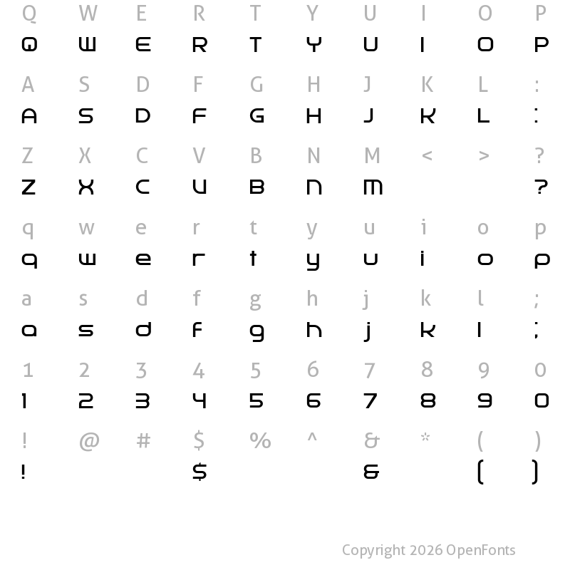 Character Map of Essen Regular