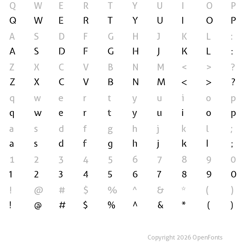 Character Map of Expletus Sans Regular