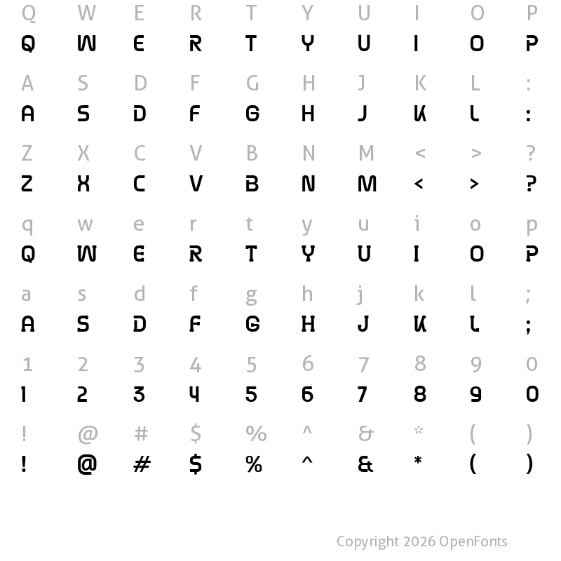 Character Map of Explore Everyday Regular