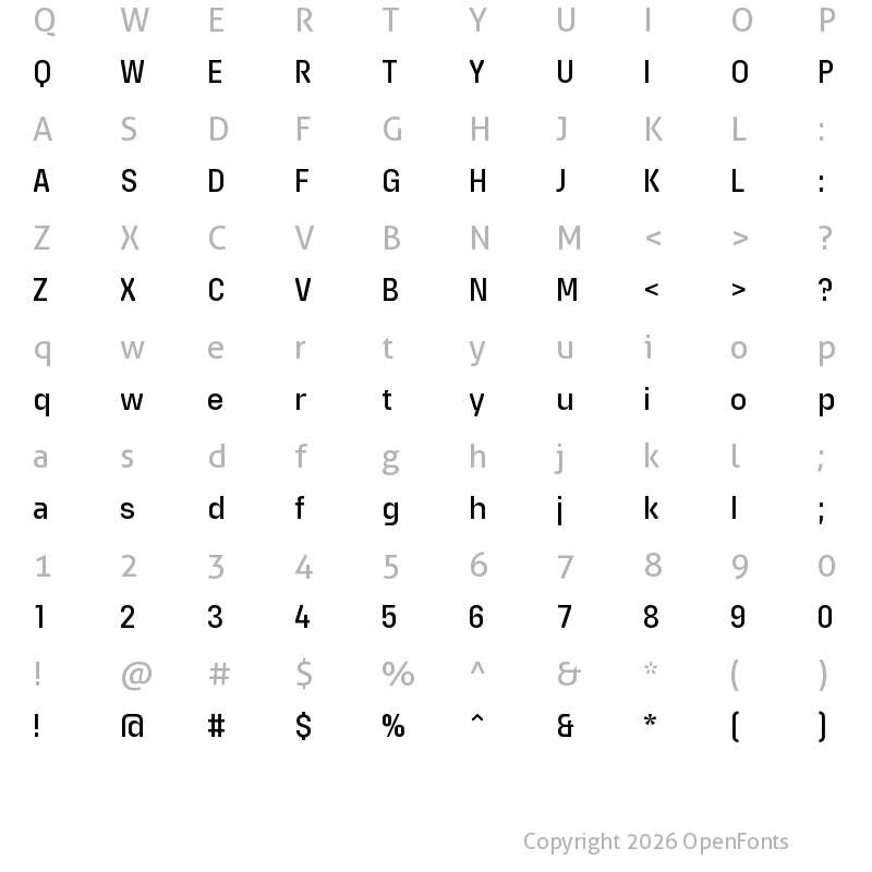 Character Map of Extatica Medium