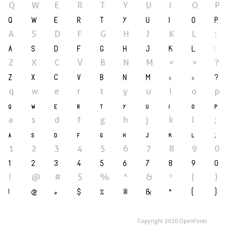 Character Map of FabioloSmallCap regular