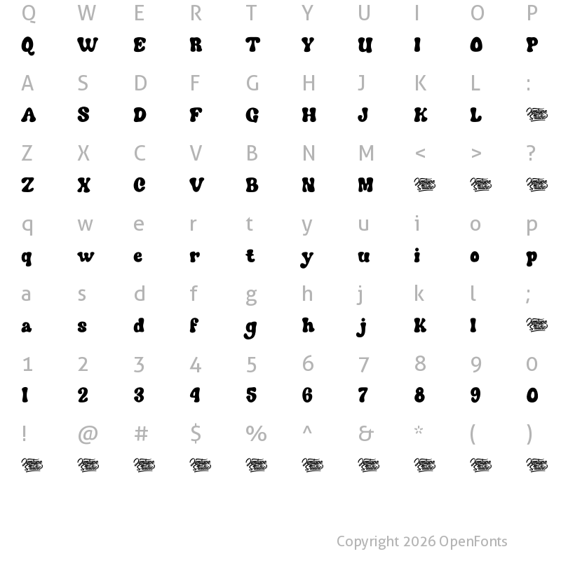 Character Map of Fabrica Creativa Regular