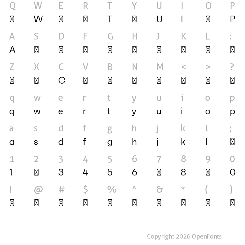 Character Map of FaktumTest-Regular ?
