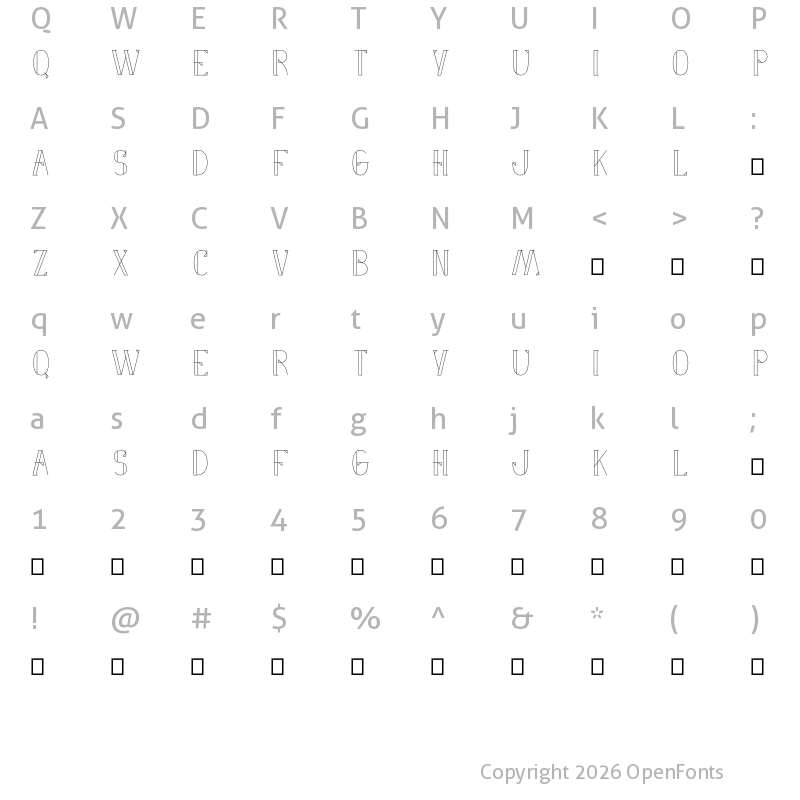 Character Map of Fancy Me Regular