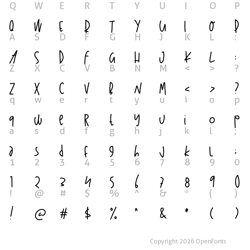 Character Map of Farmhouse Children Regular