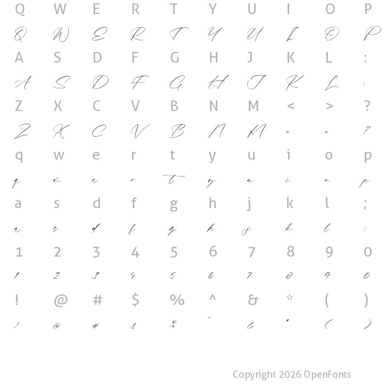 Character Map of Fasttelo Engelliy Regular