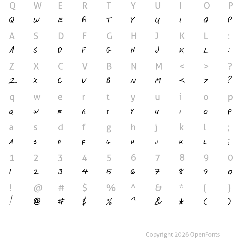 Character Map of F*ck Beans Regular