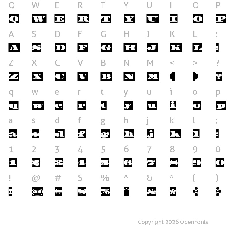 Character Map of FederalReserveNote Regular