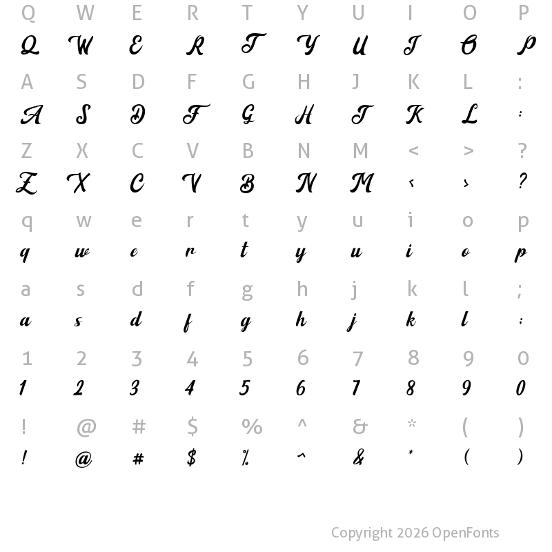 Character Map of Fenway Regular