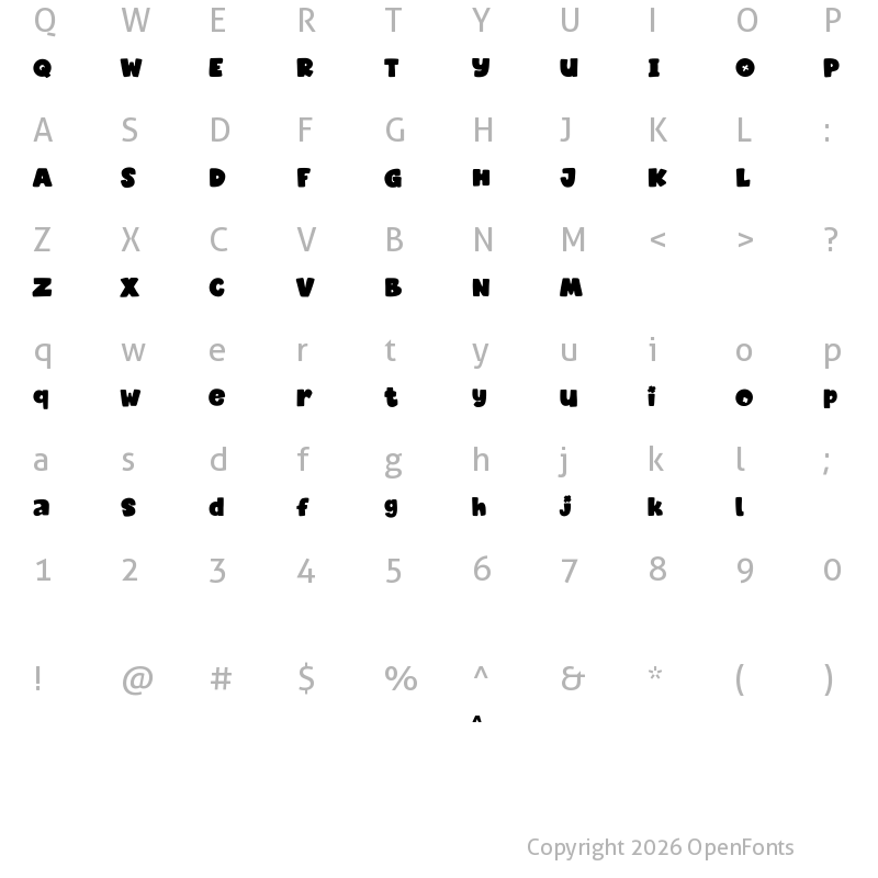 Character Map of Fever Coaster Free Regular